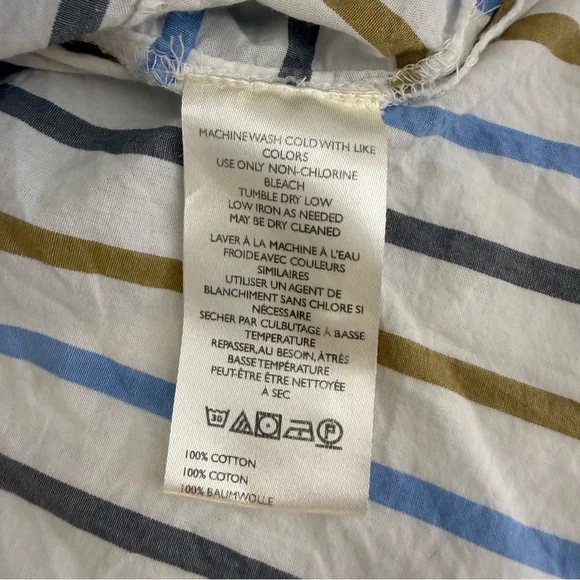 Anthropologie Pilcro Painter Buttondown Striped Oversized Shirt Size Large - Picture 11 of 14